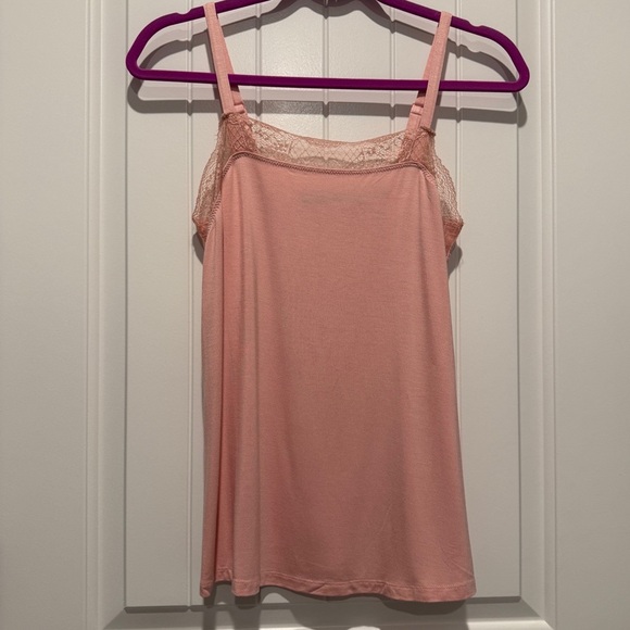 NEW Colleen Lopez Pink Lace Trim Camisole - Picture 1 of 5